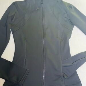 Stand Up Collar Fitness Jacket For Women Slim-Fit ( Black)